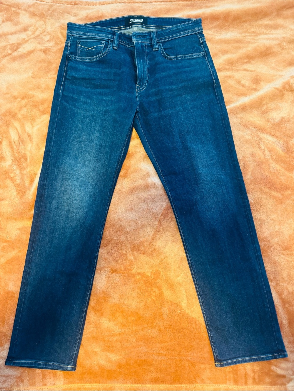 Revtown Decade Denim Jeans Men's 32x30 Dark Wash Stretch Straight Fit
